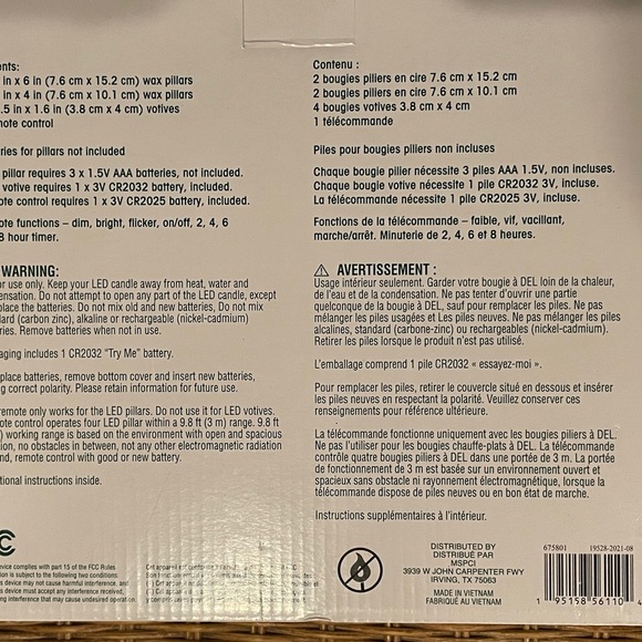 LED Shimmer Pillar/Votive Set - Picture 6 of 7